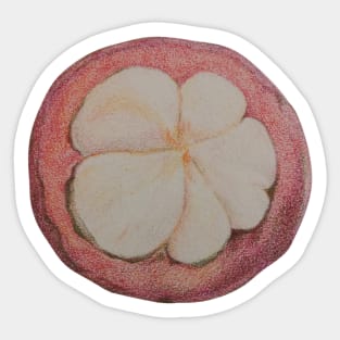 Cute Mangosteen fruit, Thai fruit Sticker